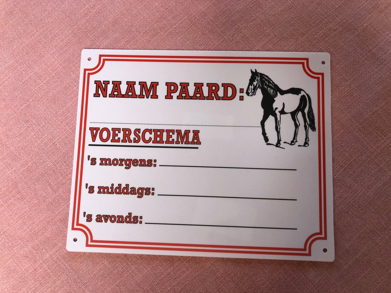 Naambord paard-NIEUW, Dieren en Toebehoren, Ophalen of Verzenden, Nieuw