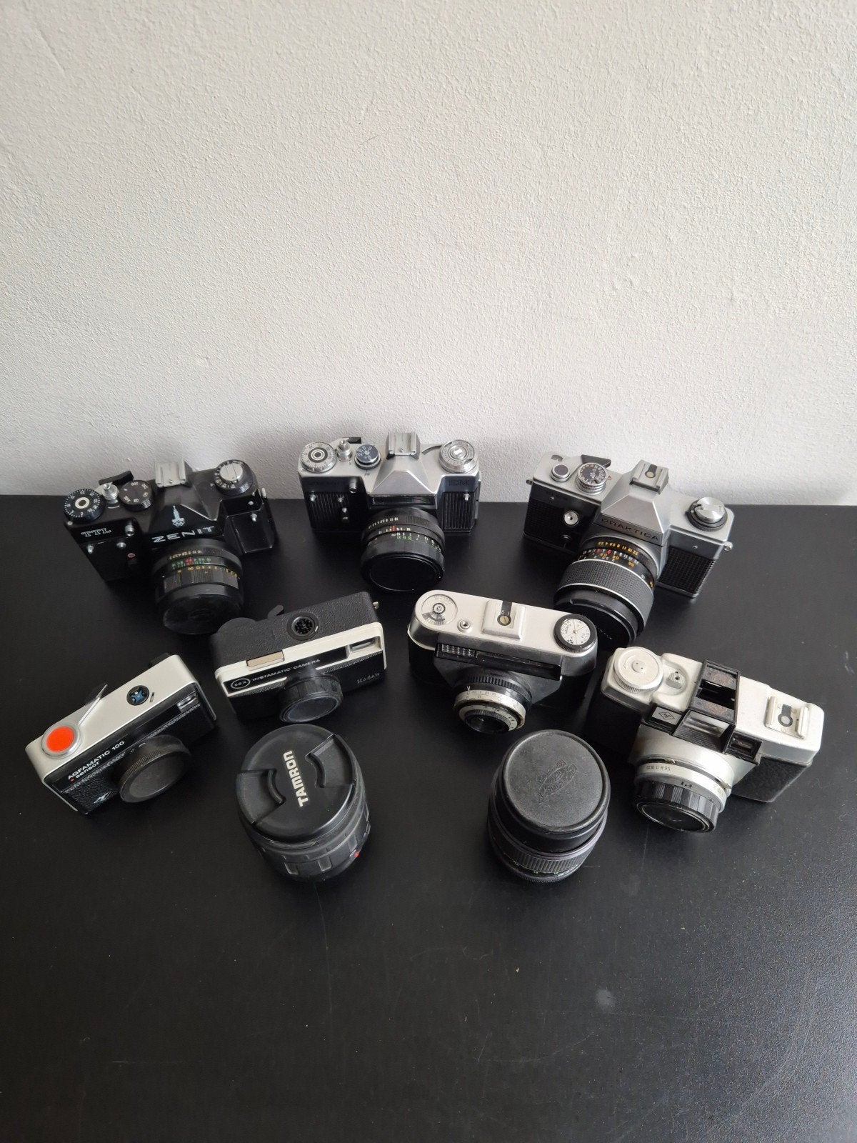 Vintage camera collectie: Zenit, Agfamatic, Kodak en meer, Ophalen of Verzenden, Gebruikt, Spiegelreflex, Overige Merken