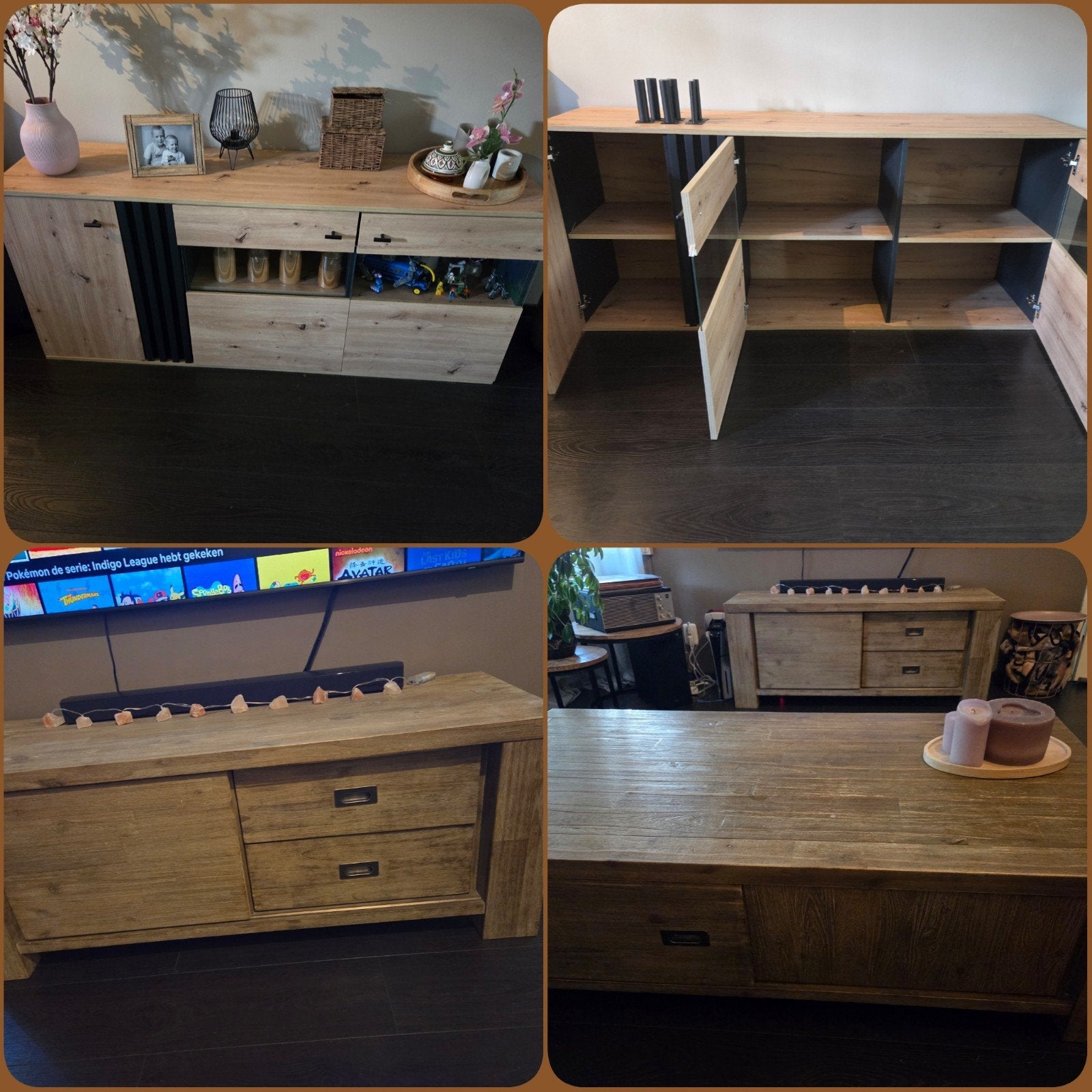Complete meubelset: TV-meubel en salontafel, Huis en Inrichting, Tafels | Salontafels, Ophalen, Gebruikt, 100 tot 150 cm, 50 tot 75 cm