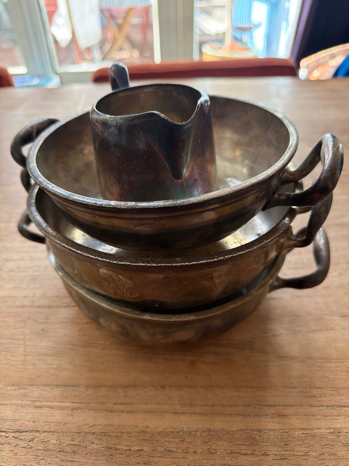 Set van 3 vintage schalen en 1 kannetje, Antiek en Kunst, Ophalen of Verzenden