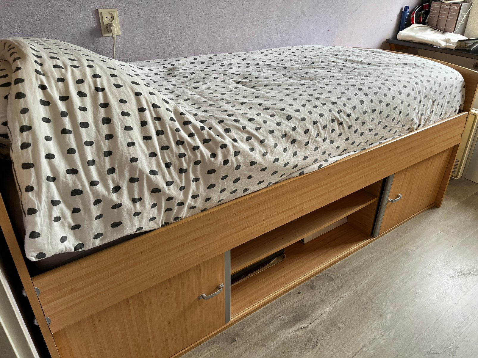 Kajuitbed inclusief matras Ikea Morgedal., Ophalen, 90 cm, Eenpersoons, Beige