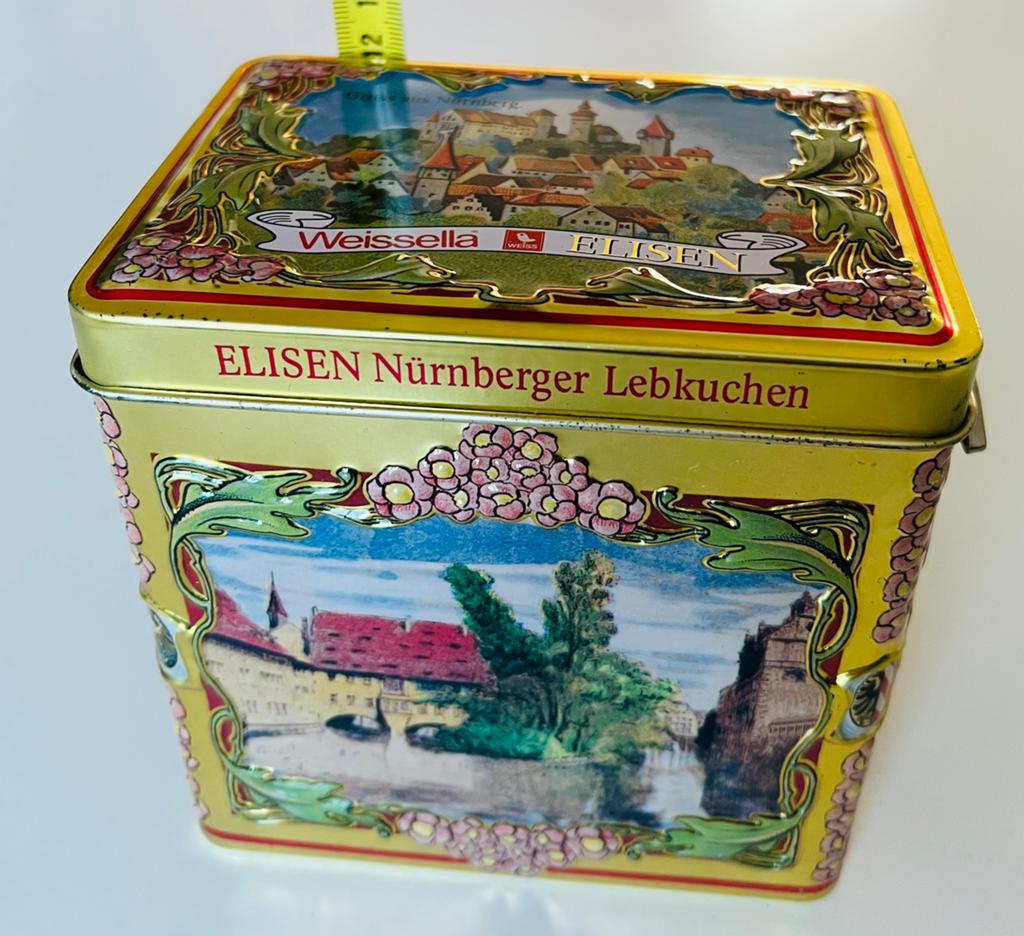Vintage blikken muziekdoos Elisen Lebkuchen, Verzamelen, Blikken, Ophalen of Verzenden, Zo goed als nieuw, Overige