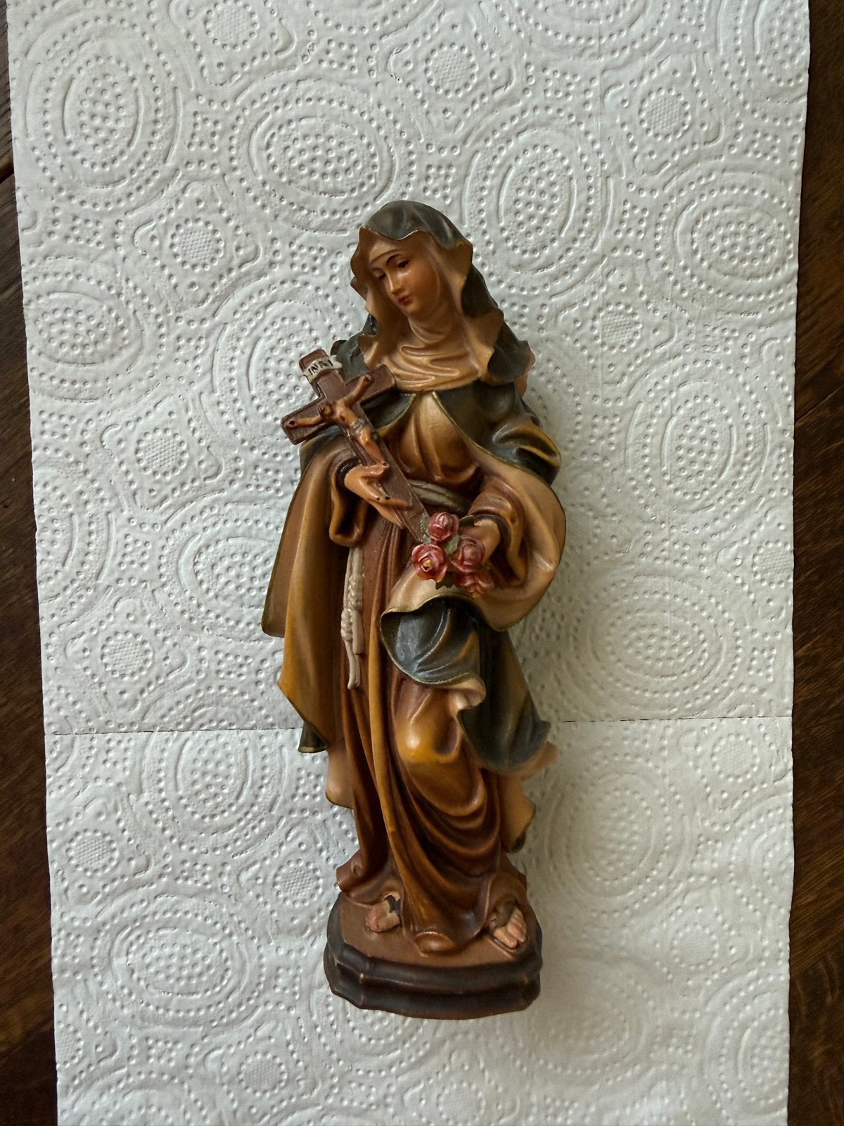 handgesneden houten religieuze beeldjes en andere, Ophalen, Handgemaakt, 20 - 50 cm, Beeld