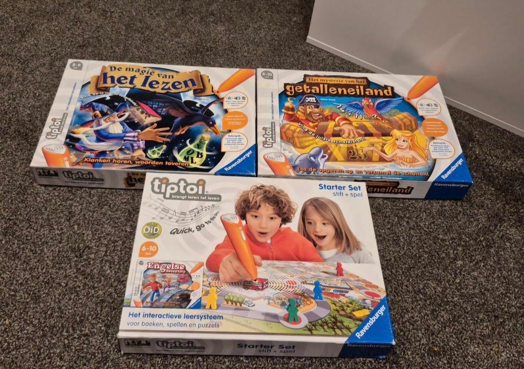 Tiptoi 3 spellen, Hobby en Vrije tijd, Gezelschapsspellen | Bordspellen, Gebruikt, Ophalen of Verzenden