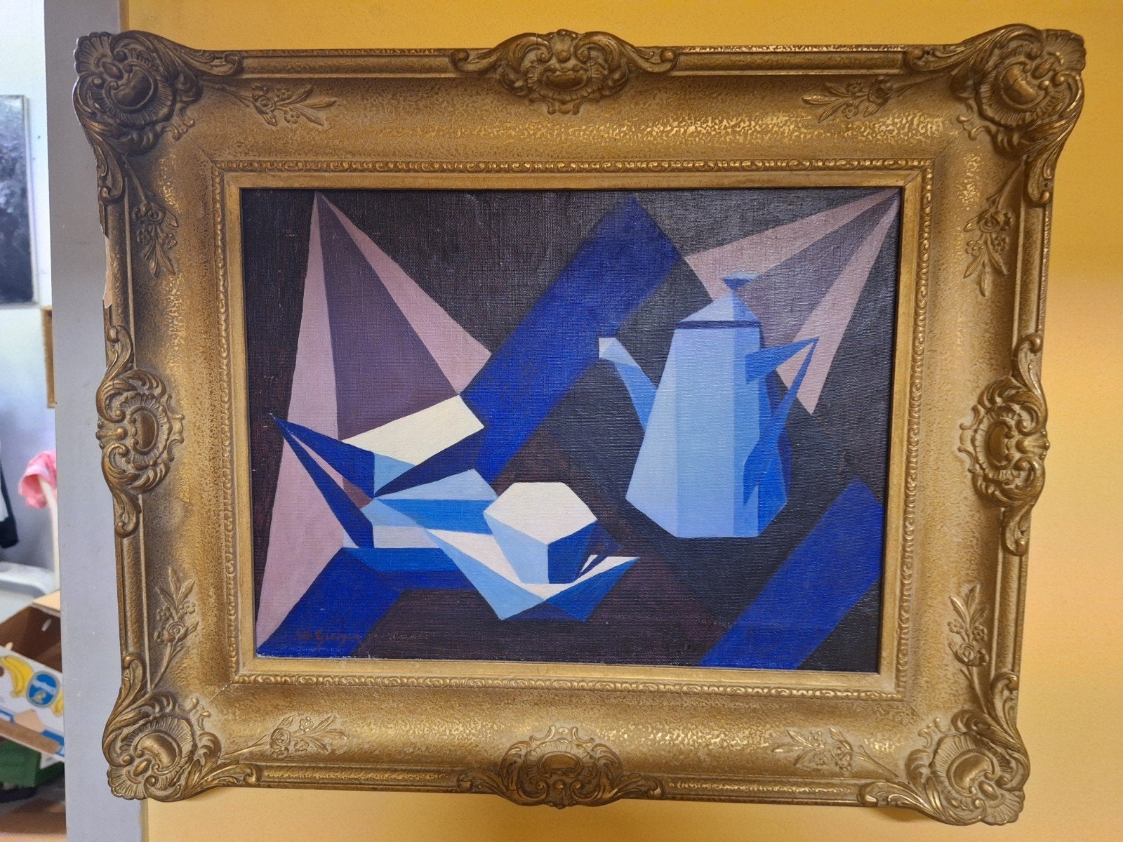 Cubistisch stilleven door Albert Gleizes, 1950, Ophalen, Stilleven, Gesigneerd, Olieverf