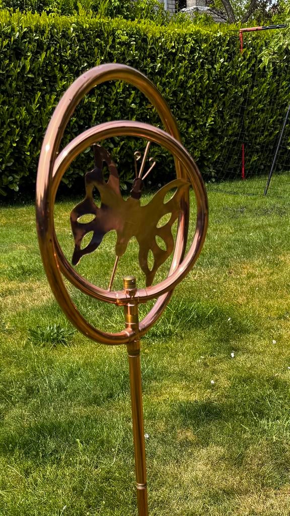 Koperen Tuinsproeier met Vlinderdecoratie, Tuin en Terras, Ophalen, Gebruikt