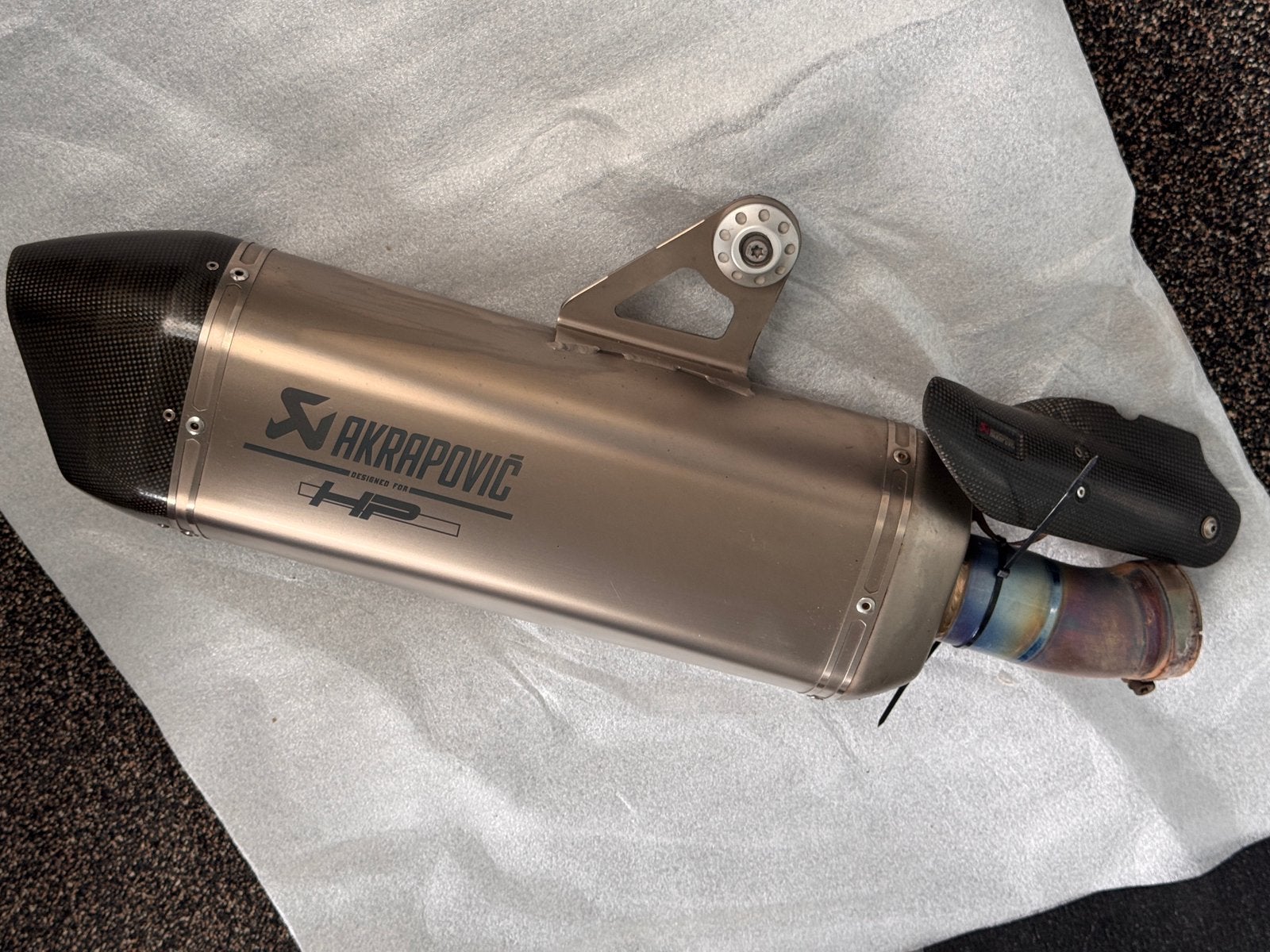 Akrapovic demper Euro 4 R1200GS en Adventure, Ophalen, Gebruikt