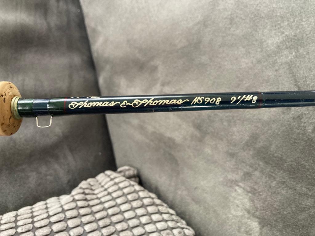 Thomas & Thomas HS908 Vliegvishengel met koker, Ophalen, Gebruikt, Complete hengel