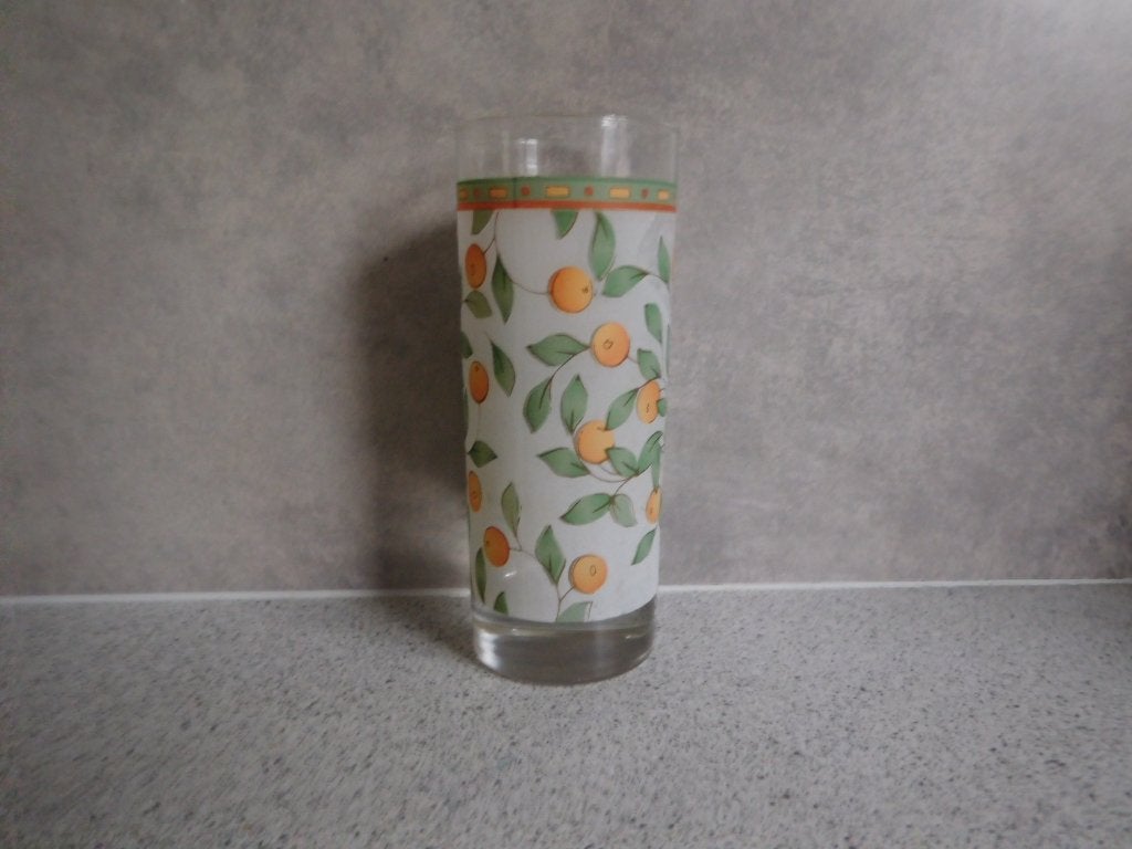 Longdrink Glas Koffietijd Sinaasappel Art & Design, Huis en Inrichting, Keuken | Servies, Glas of Glazen, Overige merken, Ophalen of Verzenden