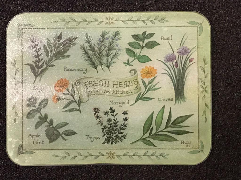 Verse kruiden glazen plank fresh herbes, Ophalen of Verzenden, Nieuw, Glas