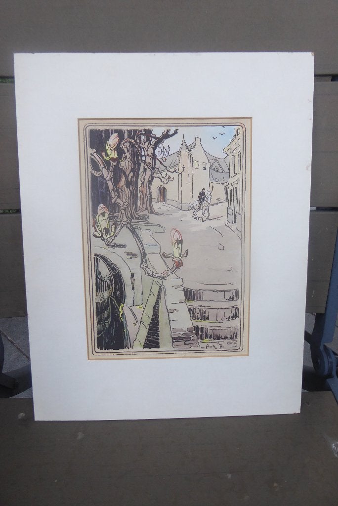 fraaie pastel van Adri Pieck 1894-1982, Ophalen of Verzenden