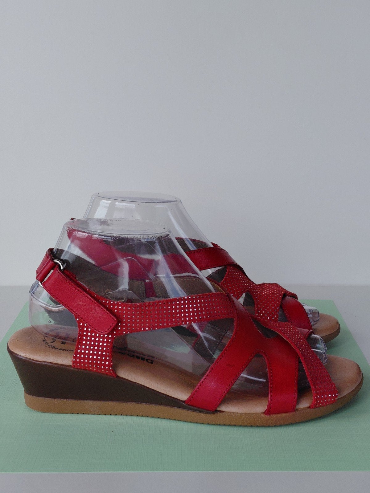 Zachtleren Jordana sandalen 39, Zo goed als nieuw, Jordana, Rood, Sandalen of Muiltjes