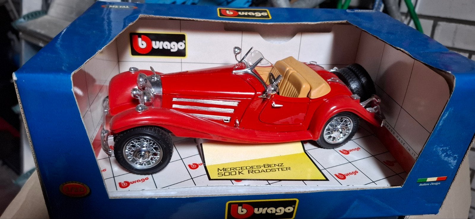 Burago Mercedes-Benz 500K Roadster Schaalmodel, Hobby en Vrije tijd, Modelauto's | 1:18, Ophalen of Verzenden