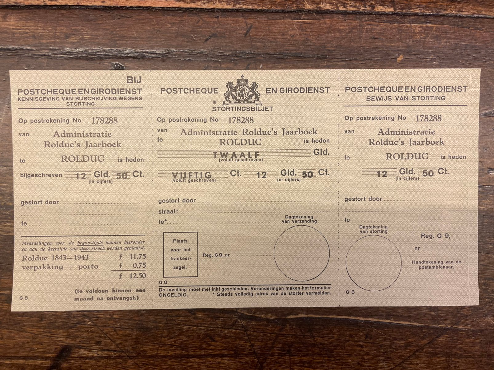 POSTCHEQUE EN GIRODIENST - ROLDUC - 1948, Ophalen of Verzenden