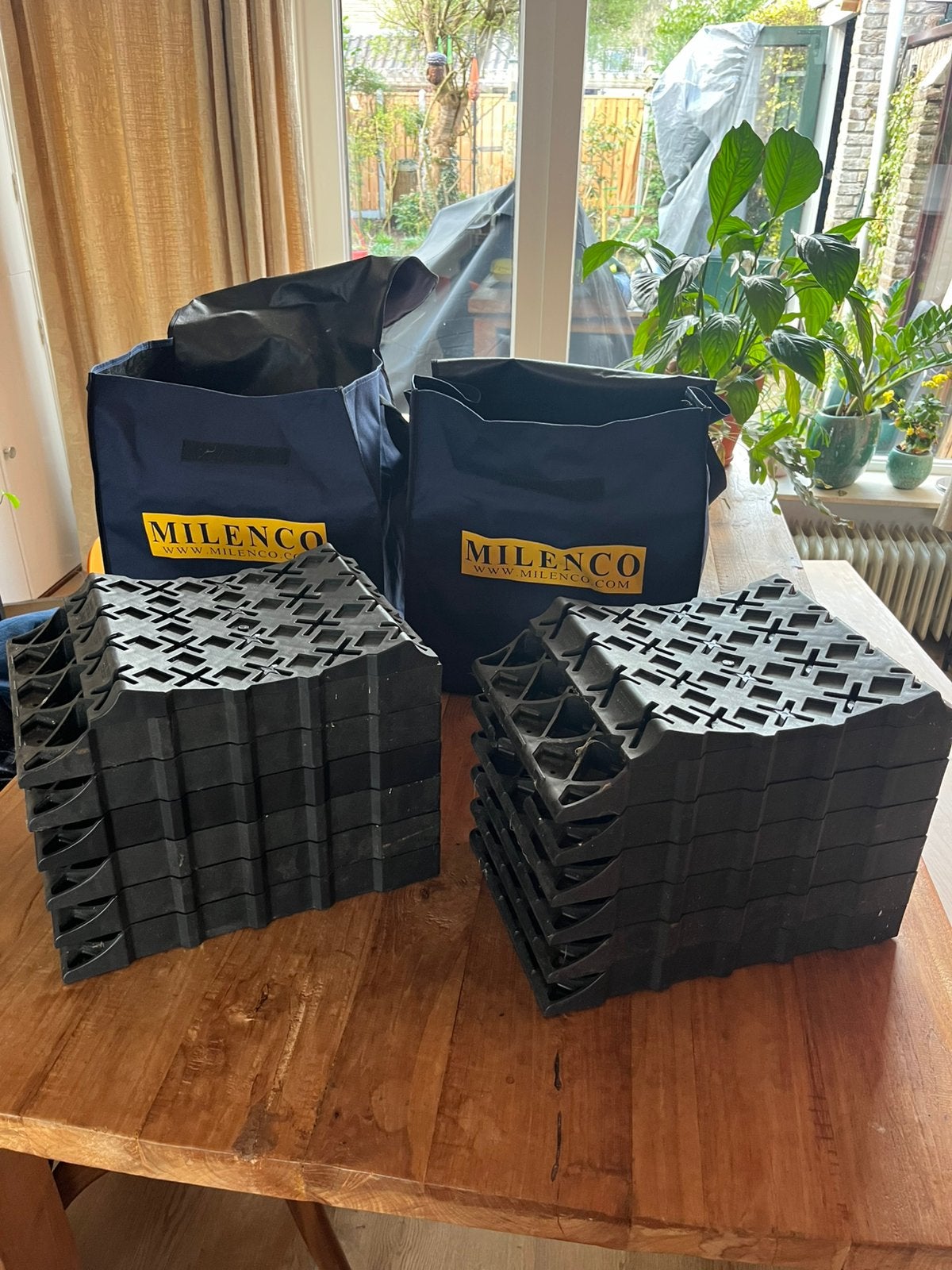 Milenco Stacka Level niveauplaten 2x6 stuks, Ophalen, Zo goed als nieuw