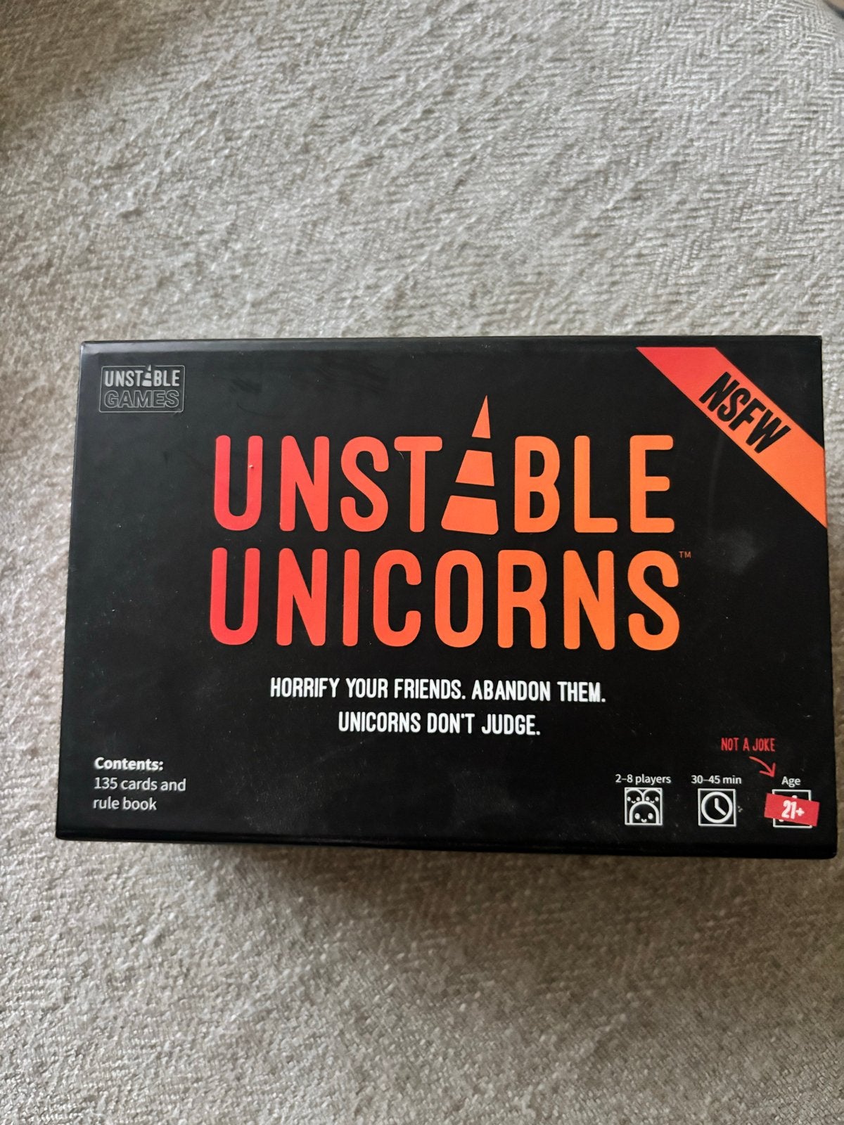 Unstable Unicorns NSFW Editie Kaartspel, Een of twee spelers, Ophalen of Verzenden, Gebruikt