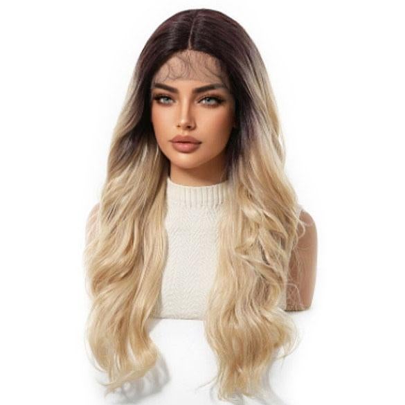 Swiss lace front pruik lang blond haar zonder pony LEVI, Verzenden, Nieuw, Pruik of Haarverlenging