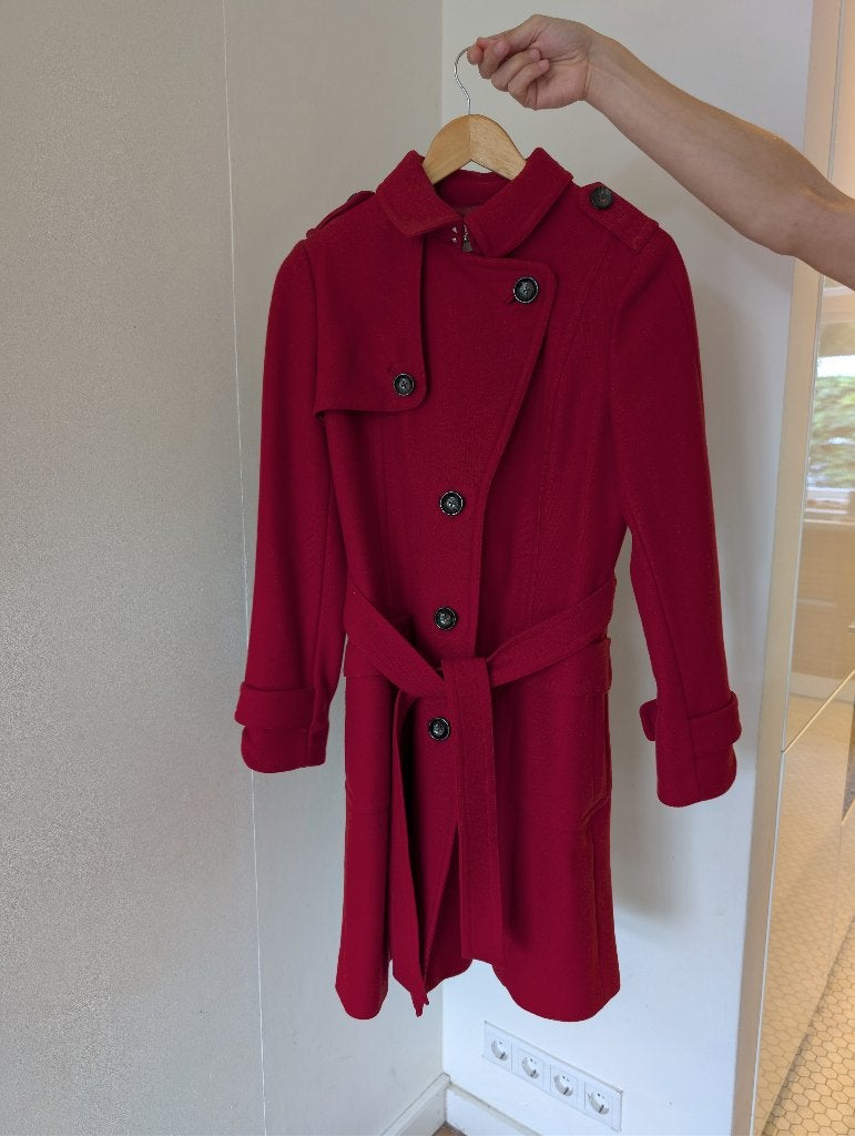 Banana republic jas dames type trenchcoat rood, Maat 38/40 (M), Ophalen of Verzenden, Zo goed als nieuw, Banana Republic