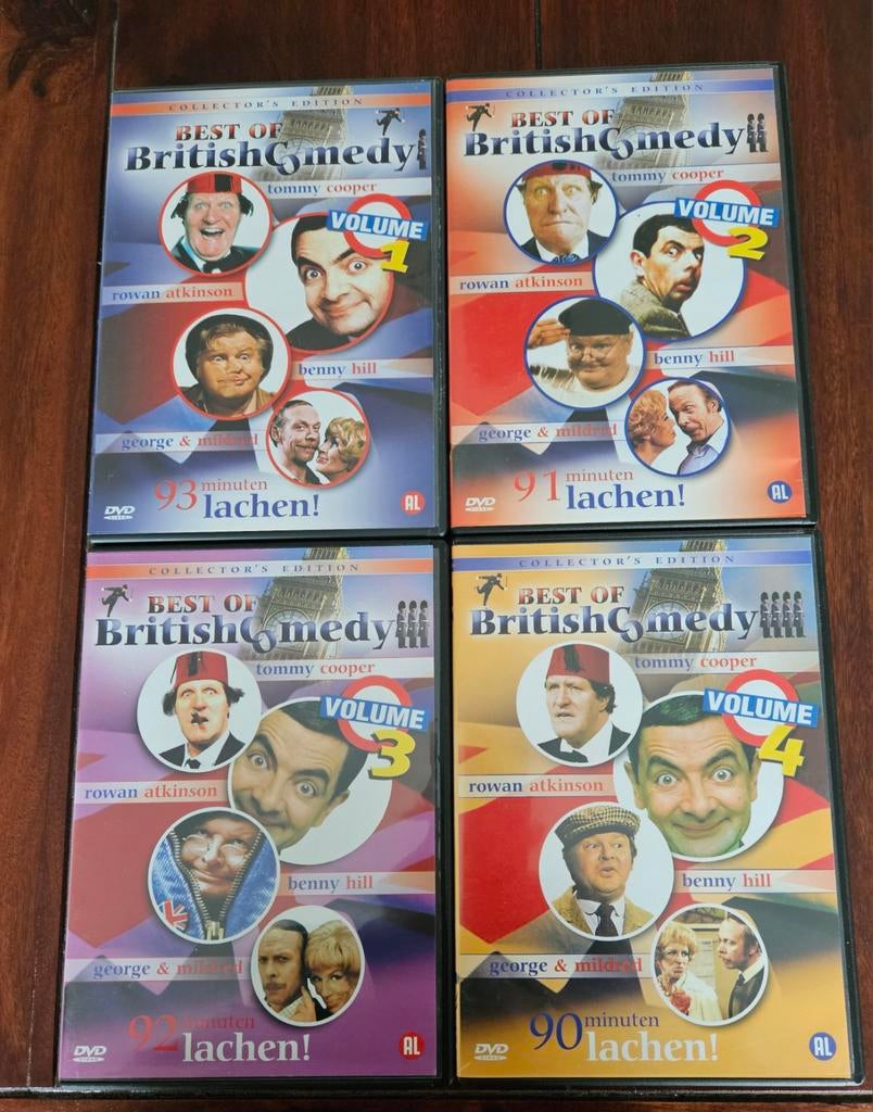 4x DVD Best of British Comedy volume 1 - 4, Alle leeftijden, Ophalen of Verzenden, Zo goed als nieuw