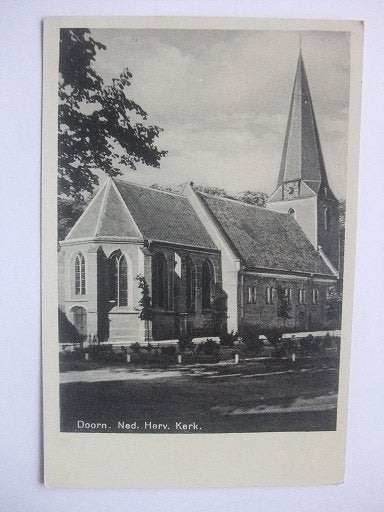 P334 Doorn - Ned. Herv. Kerk, Verzamelen, Ansichtkaarten | Nederland, Verzenden, 1940 tot 1960, Ongelopen, Utrecht