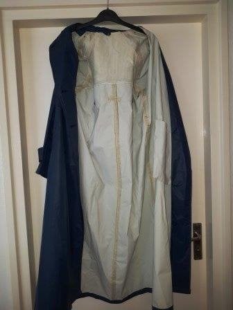 Regenjas mt.36 met 100% rubber binnenzijde, donkerblauw, Ophalen of Verzenden, Zo goed als nieuw, Regenjas, Dames