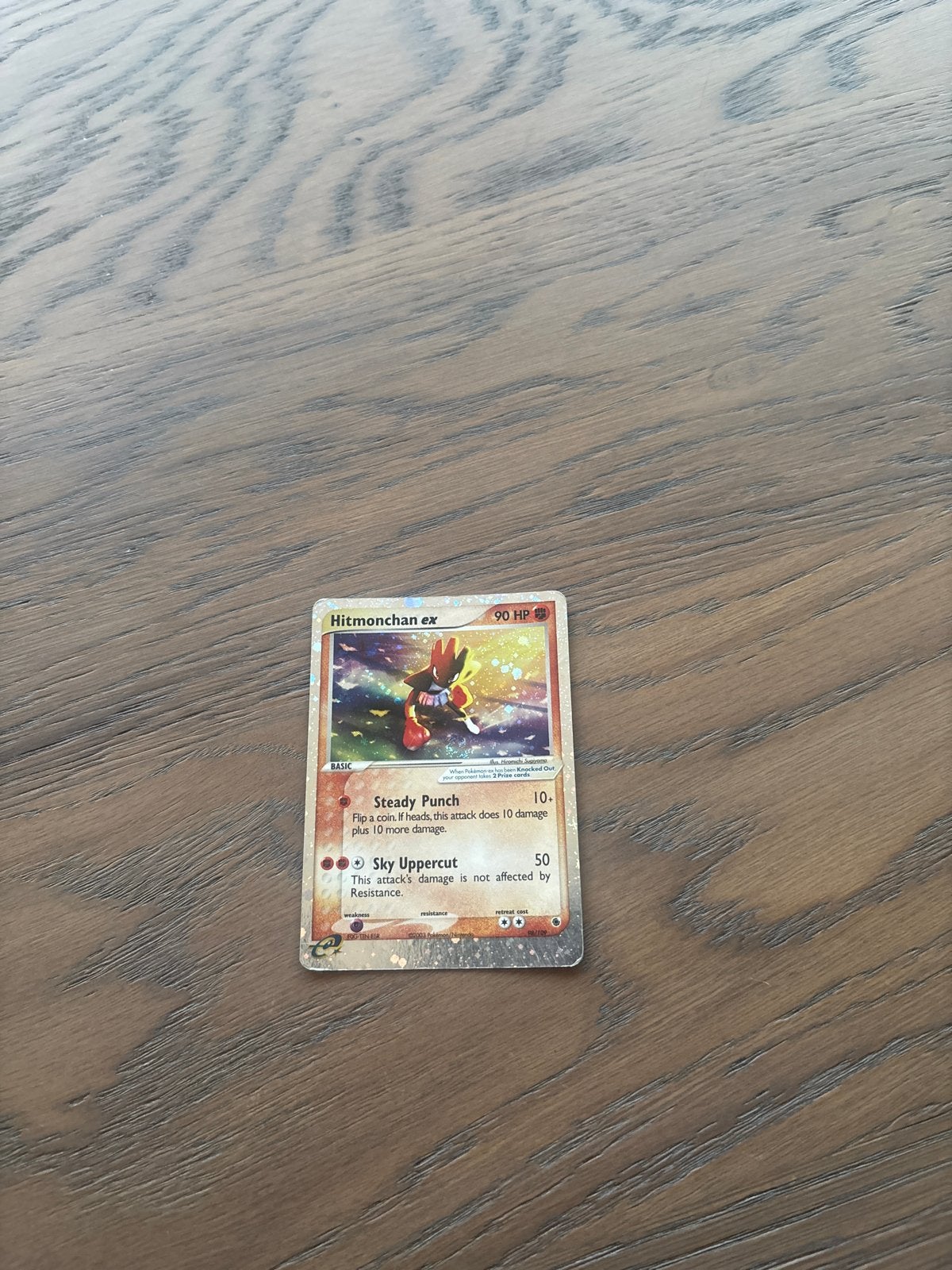 Hitmonchan ex Pokémon kaart (90 HP), Ophalen of Verzenden, Gebruikt, Losse kaart
