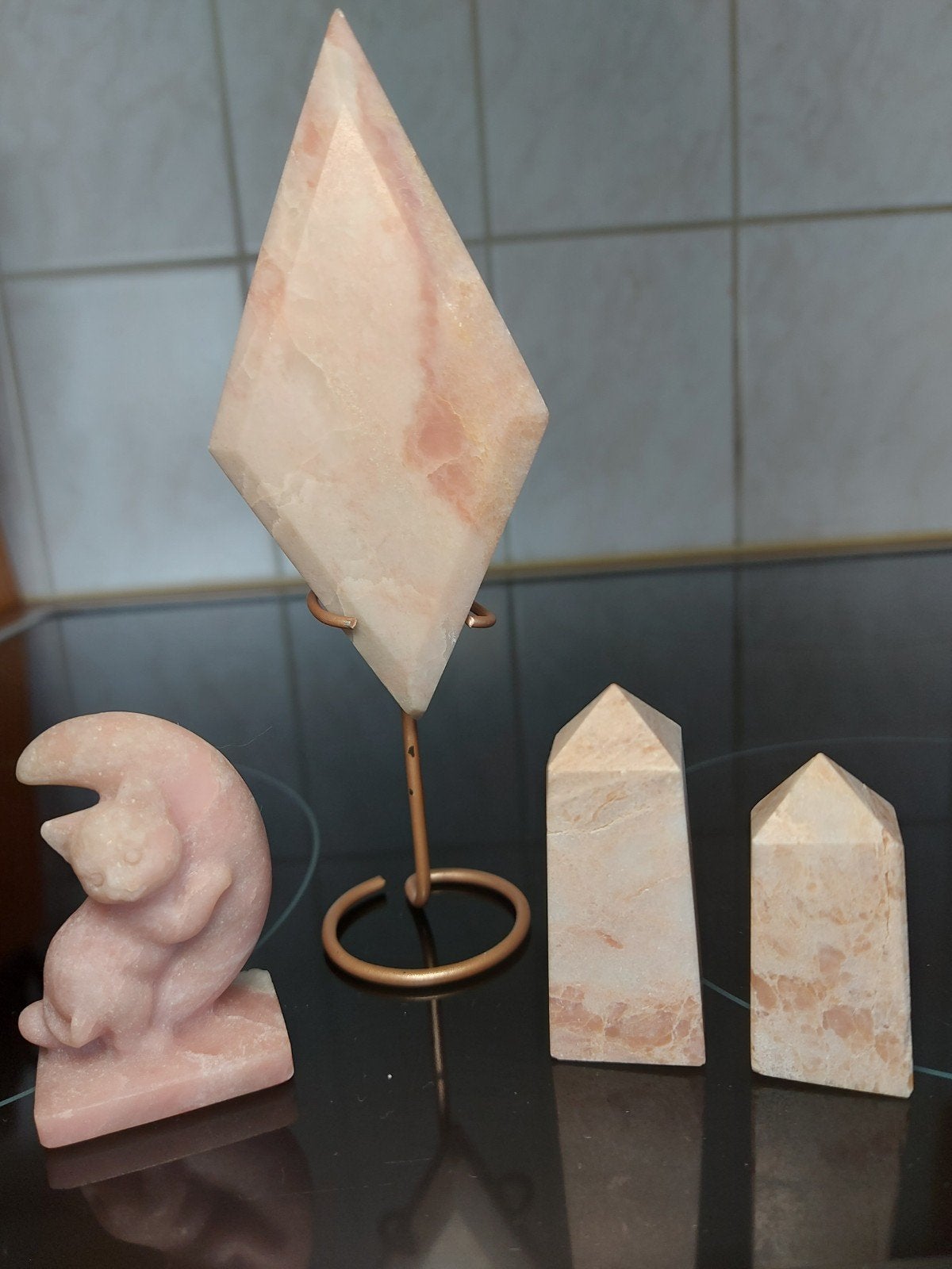 Prachtige Roze Opaal Set, Ophalen of Verzenden, Zo goed als nieuw