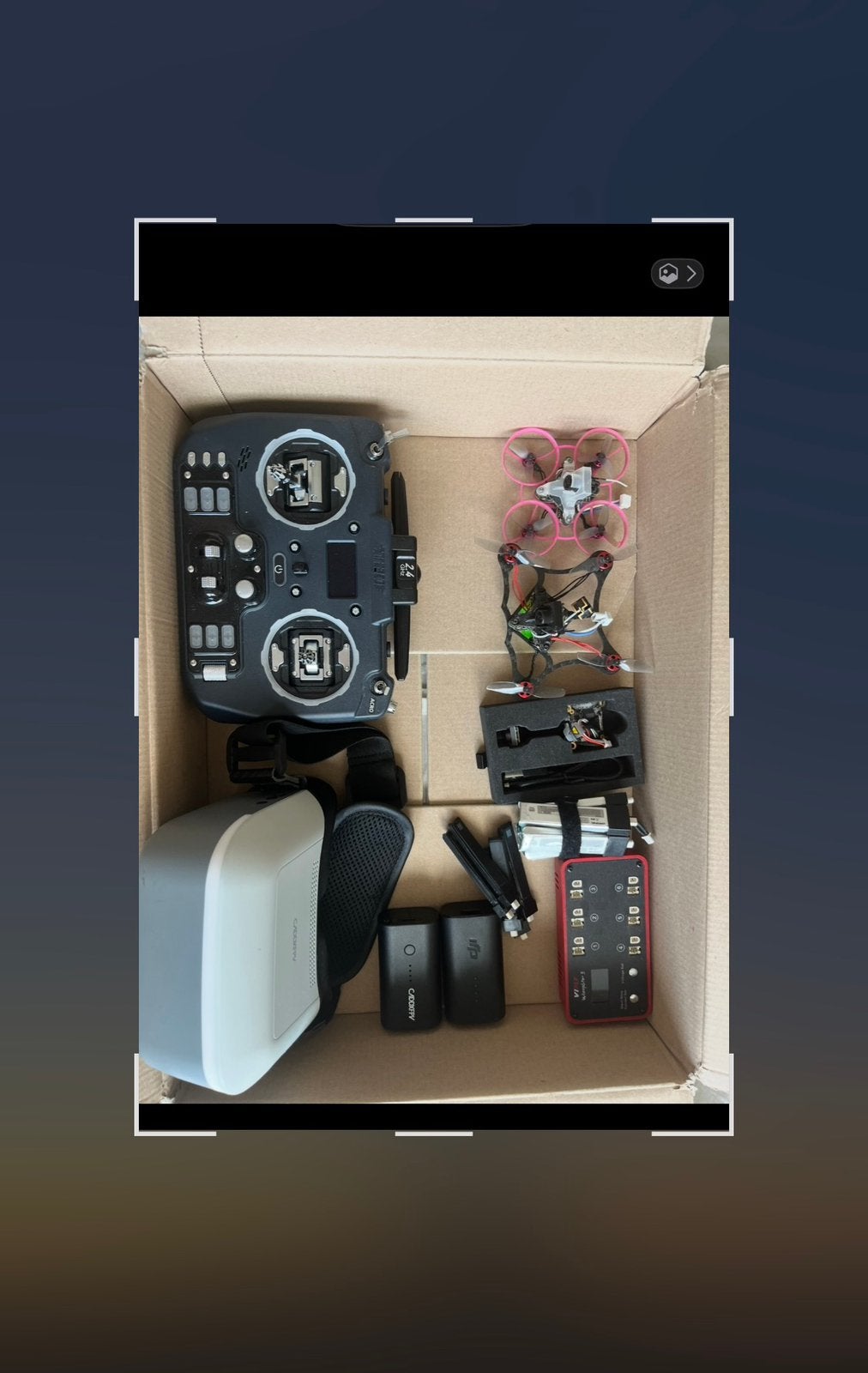 Hd fpv drone set (digitaal) | volledig compleet, Ophalen of Verzenden, Zo goed als nieuw
