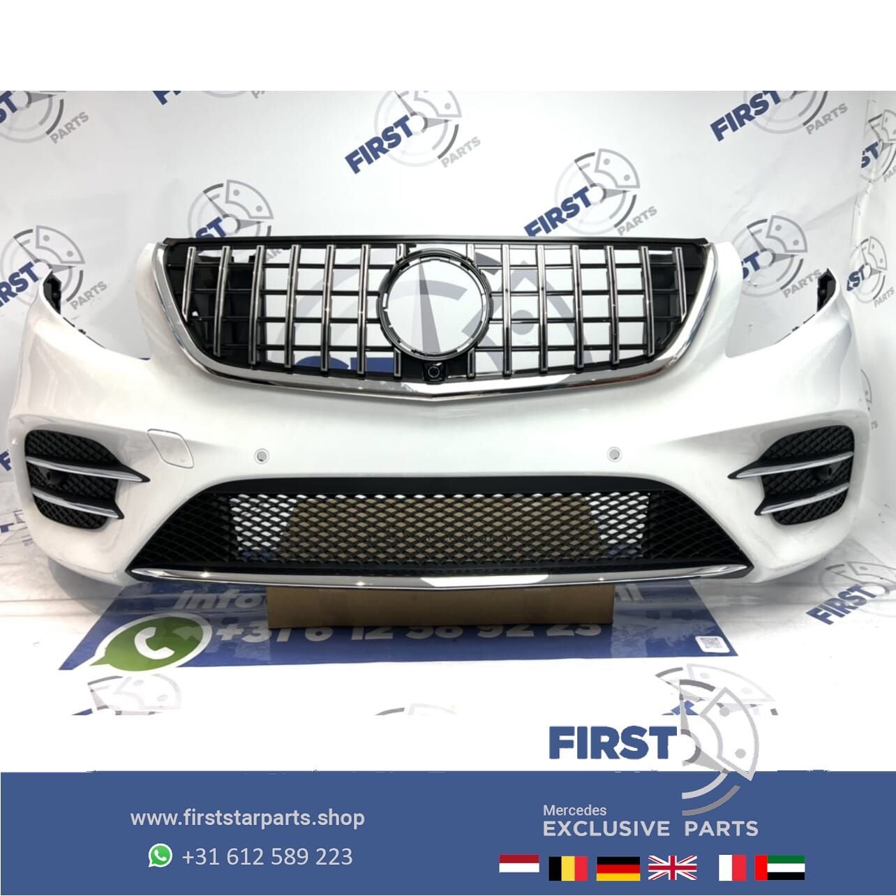 W447 VITO / V KLASSE AMG VOORBUMPER COMPLEET WIT ORIGINEEL 2, Auto-onderdelen, Carrosserie en Plaatwerk, Gebruikt, -, Voor, Ophalen of Verzenden