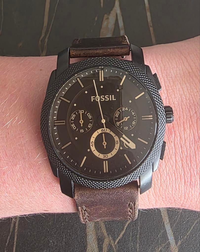 Fossil FS4656 Herenhorloge, Overige merken, Staal, Polshorloge, Ophalen of Verzenden