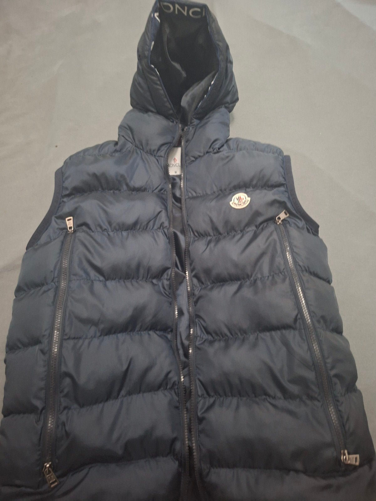 Moncler Bodywarmer Donkerblauw Maat M, Kleding | Heren, Jassen | Zomer, Zo goed als nieuw, Maat 48/50 (M), Rood, Ophalen of Verzenden