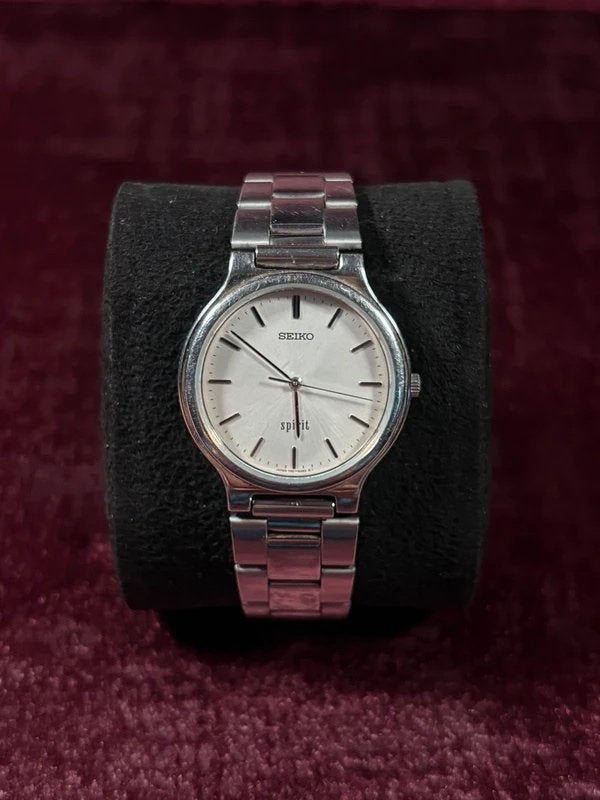 Seiko Spirit Quartz – Stalen Herenhorloge – Nieuwe batterij, Gebruikt, Staal, Polshorloge, Ophalen of Verzenden