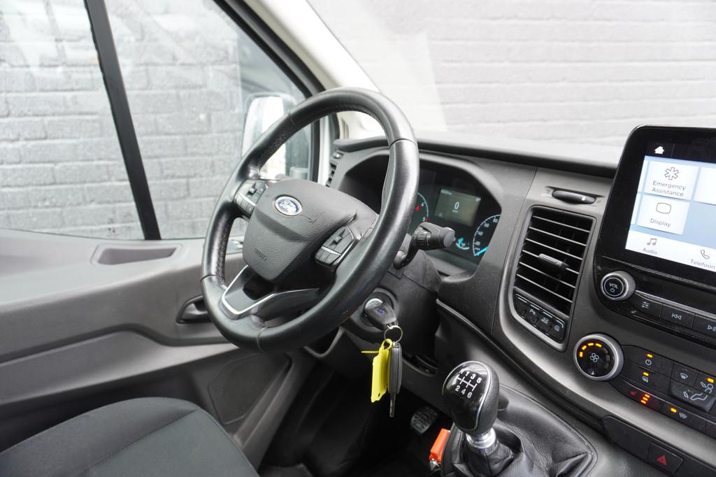 Ford Transit 2.0 TDCI 130PK L2H2 EURO 6 - Airco - Navi - Cru, Voorwielaandrijving, Stof, 4 cilinders, Wit