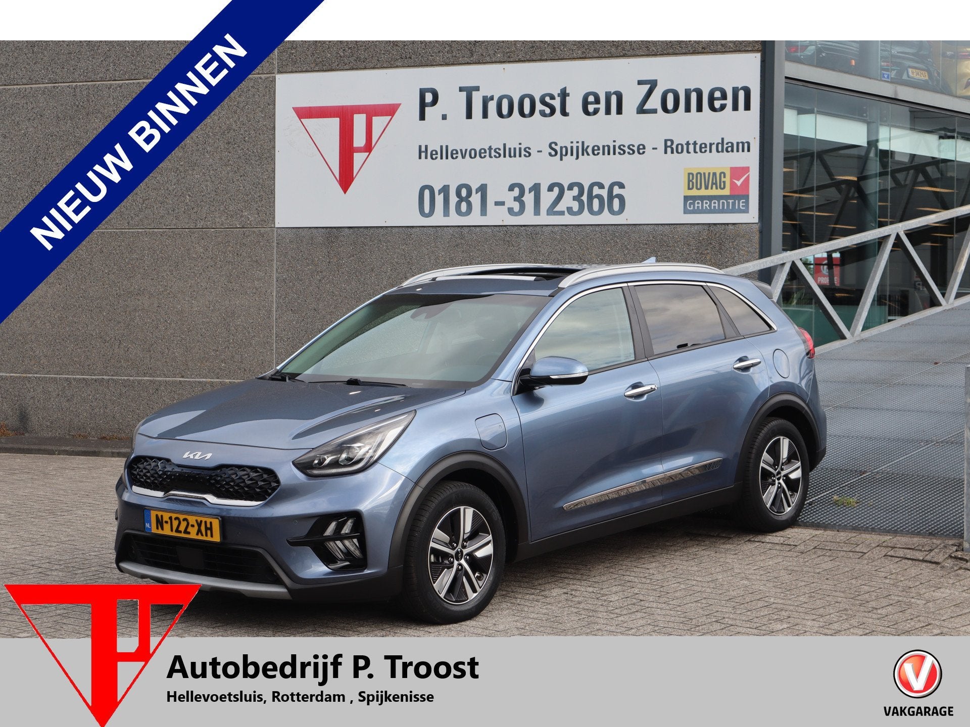 Kia Niro 1.6 GDi PHEV ExecutiveLine NL Auto/Panoramadak/Appl, Auto's, Gebruikt, Blauw, Bedrijf, SUV of Terreinwagen