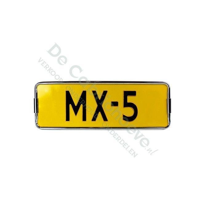 MX5 Kentekenplaathouder chroom 18.2, De Cabriohoeve VOF, Nieuw, Info@cabriohoeve.nl, Julianalaan 9, 9462PG Gasselte, Nederland