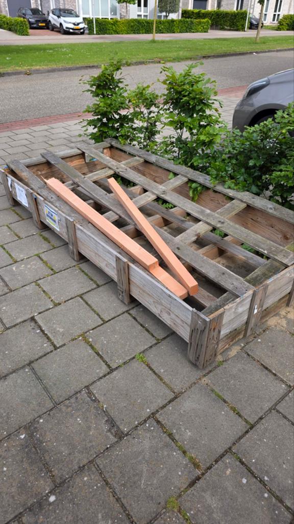 Houten balken en planken - diverse maten, Ophalen, Gebruikt, 200 tot 250 cm, 50 mm of meer