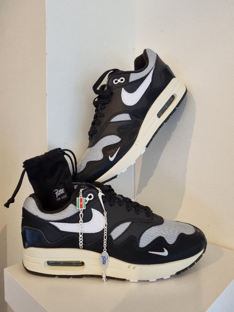 Patta x Nike Air Max 1 Waves Black - 42.5, Kleding | Heren, Schoenen, Nike x Patta, Zwart, Nieuw, Ophalen of Verzenden