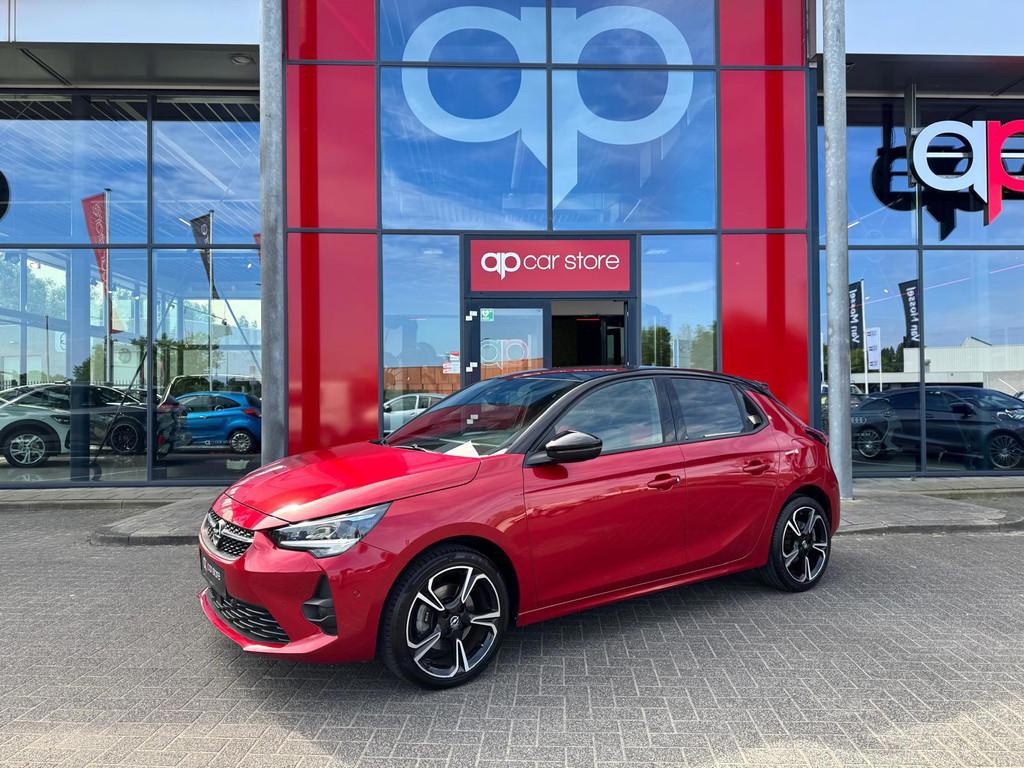 Opel Corsa 1.2 GS Line | LED | 360 Camera | Parksens | Carpl, Voorwielaandrijving, Gebruikt, Zwart, Leder en Stof