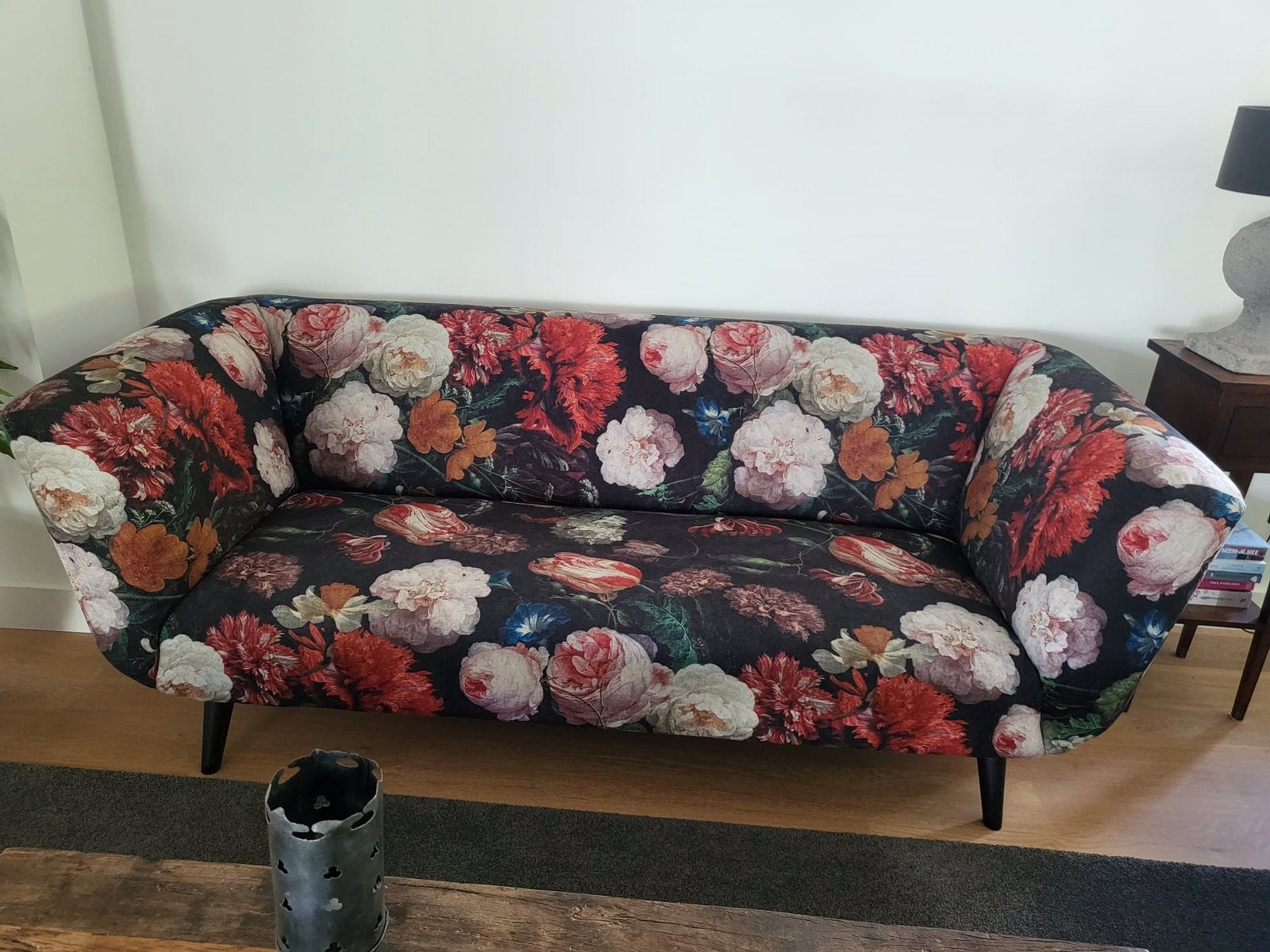 Fleurige bank 220 breed en 90 diep zgan, Ophalen, Tweepersoons, 75 tot 100 cm, Zo goed als nieuw