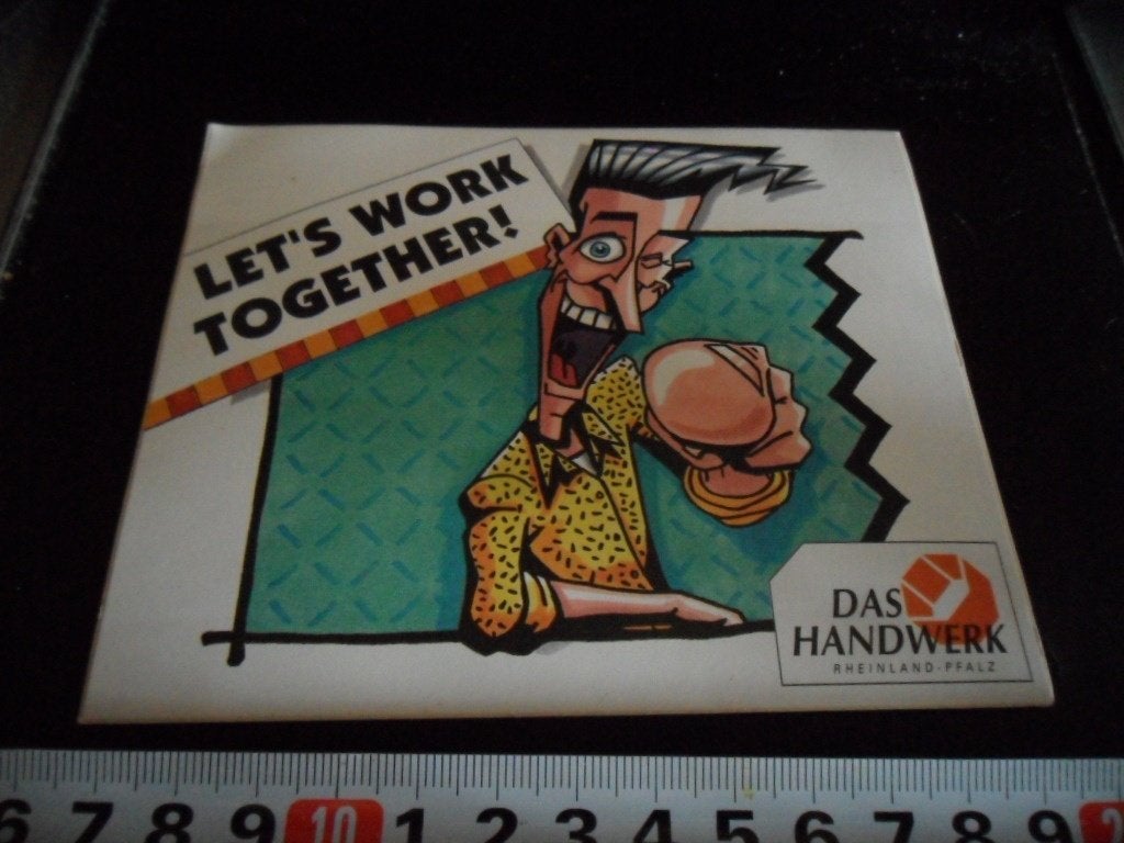 sticker Let's work together ! DAS HANDWER Rheiland Pfalz *, Ophalen, Zo goed als nieuw