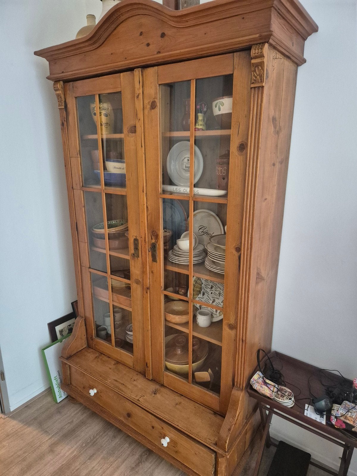 buffet/display kast oud grenen, Ophalen, Gebruikt, 50 tot 75 cm, 100 tot 150 cm