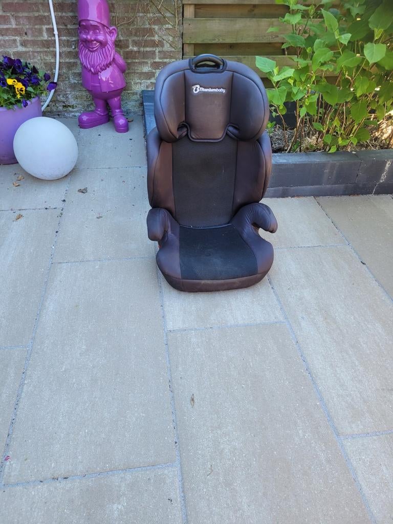 Titaniumbaby autostoel met Isofix zwart, Gebruikt, 15 t/m 36 kg, Verstelbare rugleuning, Isofix