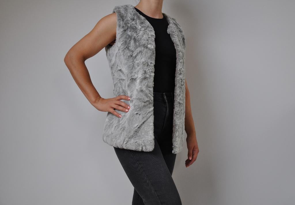 faux fur bodywarmer, gilet xs,s, Ophalen of Verzenden, Nieuw, Maat 34 (XS) of kleiner, Grijs