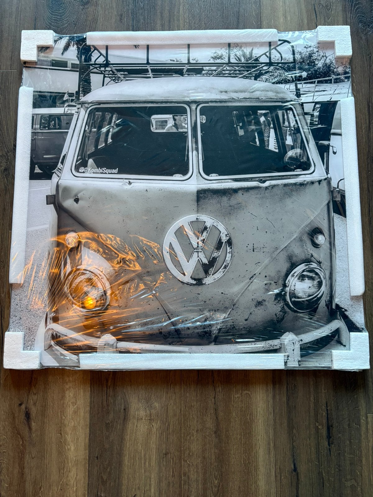 Glas schilderij volkswagen 60X60, Ophalen of Verzenden