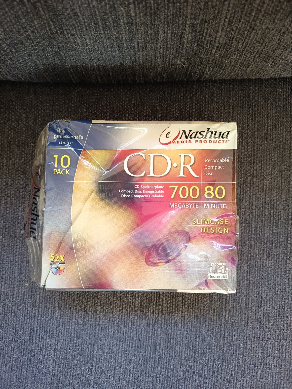 Nashua CD-R 700MB 80 min 52x Slimcase 10-pack, Ophalen, Op spindel, Nashua, Cd