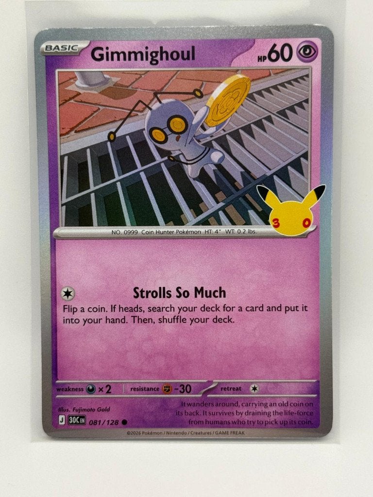Gimmighoul #81 Pokemon 30th Celebration, Ophalen of Verzenden, Zo goed als nieuw