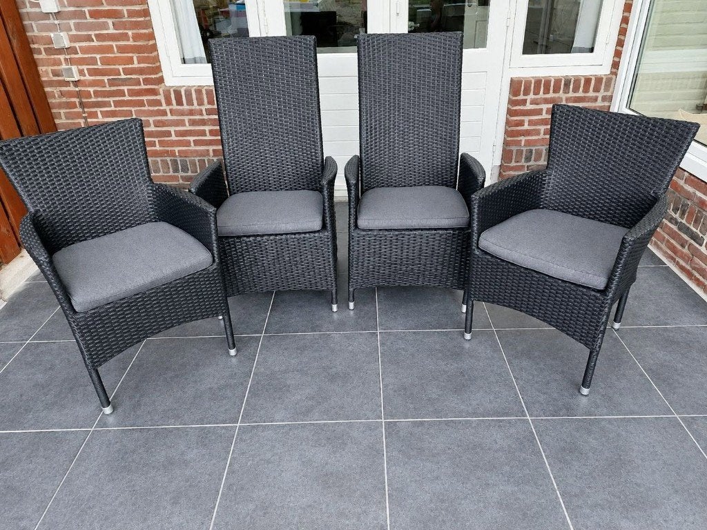 4 Top tuinstoelen met kussen **SUPER STAAT **, Ophalen, Zo goed als nieuw, Kunststof