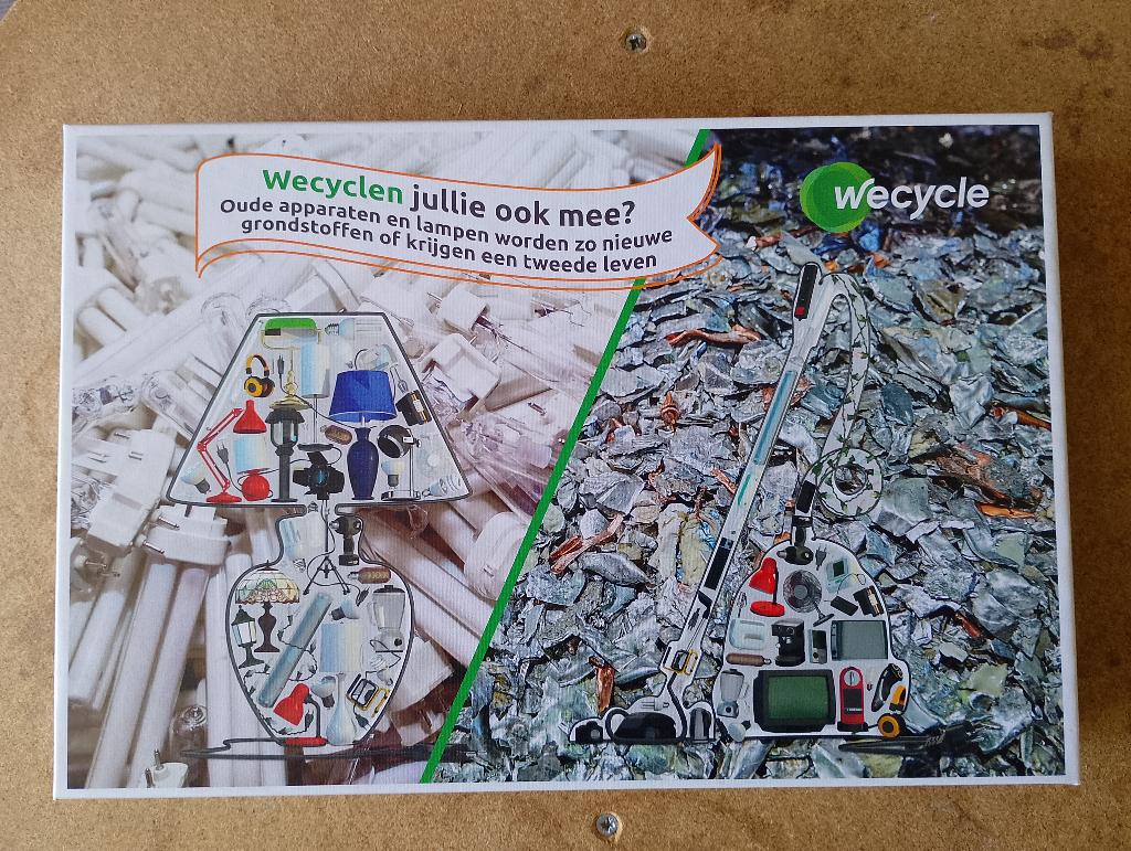 Wecycle, Ophalen of Verzenden, 500 t/m 1500 stukjes, Zo goed als nieuw, Legpuzzel