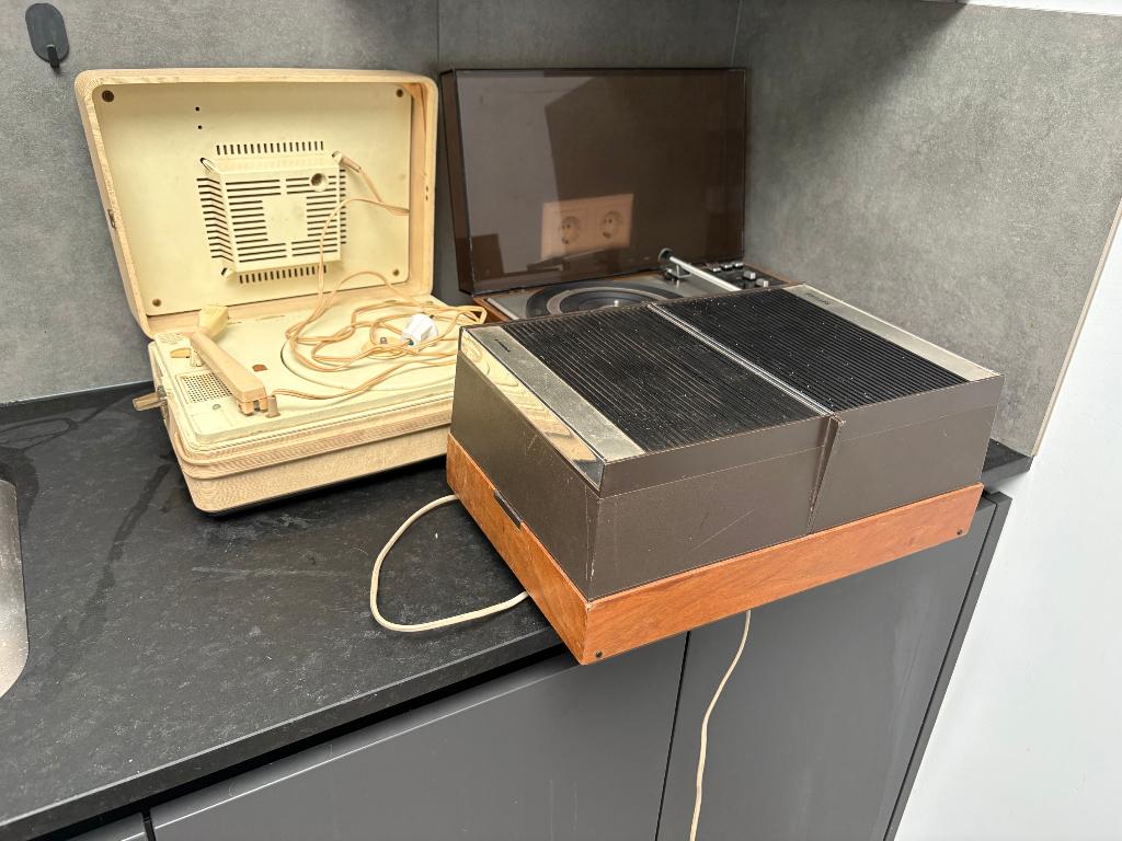 4 antieke platenspelers Philips, Ophalen of Verzenden, Gebruikt, Platenspeler, Philips