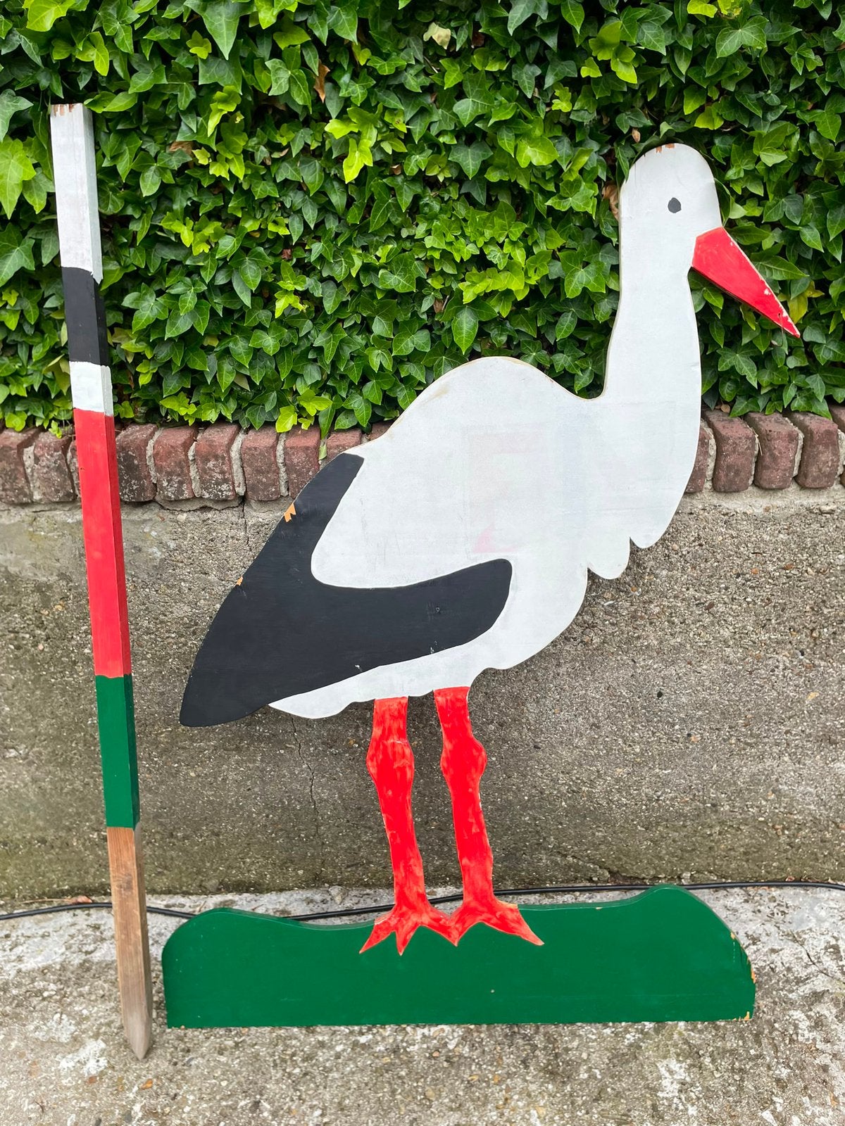 geboorte bord ooievaar, Kinderen en Baby's, Ophalen, Gebruikt, Geboortebord
